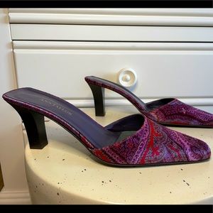 Ann Taylor - Satin Fabric Design Mules